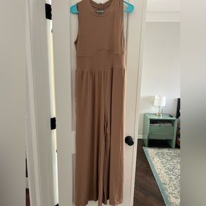 Cider Sleeveless Khaki Jumpsuit XL NWT